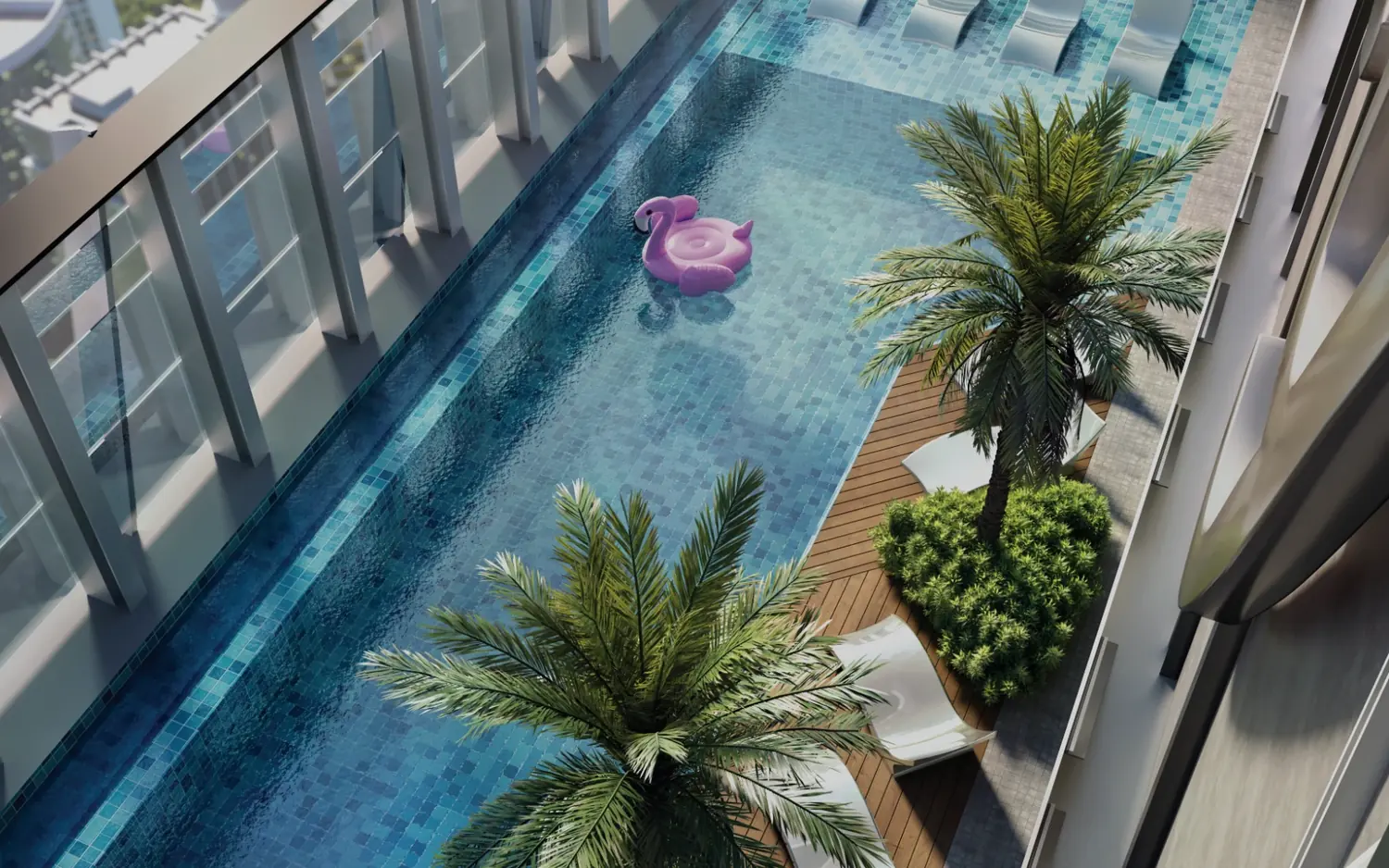 Infinity sky pool on level 77 overlooking the Kuala Lumpur skyline